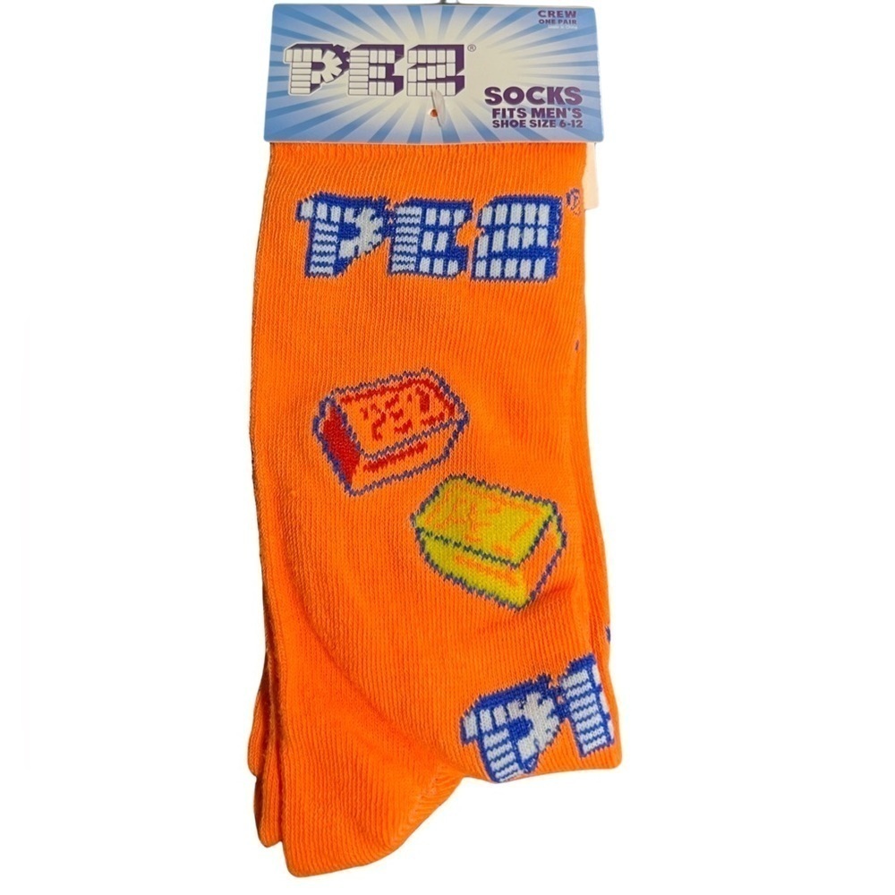 Novelty Orange Pez Candy Men’s Crew Socks